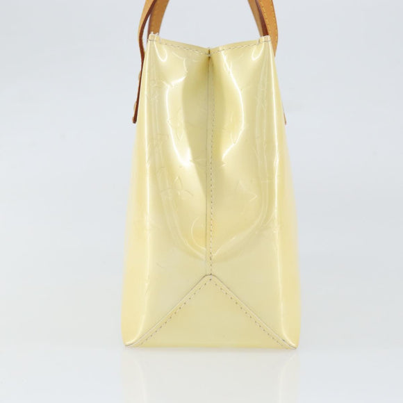 LOUIS VUITTON Monogram Vernis Reade PM Hand Bag Perle M91336 LV Auth 153840
