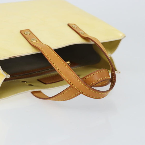 LOUIS VUITTON Monogram Vernis Reade PM Hand Bag Perle M91336 LV Auth 153840