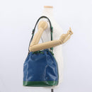 LOUIS VUITTON Epi Noe Shoulder Bag Bicolor Green Blue M44044 LV Auth 153843-22