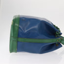 LOUIS VUITTON Epi Noe Shoulder Bag Bicolor Green Blue M44044 LV Auth 153843-3