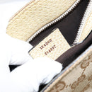 GUCCI GG Canvas Hand Bag Beige Gold 124260 Auth 153846-21