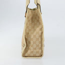 GUCCI GG Canvas Hand Bag Beige Gold 124260 Auth 153846-5