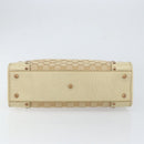 GUCCI GG Canvas Hand Bag Beige Gold 124260 Auth 153846-9