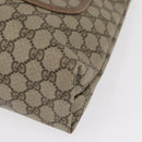 GUCCI GG Supreme Web Sherry Line Tote Bag PVC Beige Gold 39 02 003 Auth 153847-11