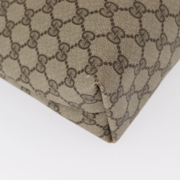 GUCCI GG Supreme Web Sherry Line Tote Bag PVC Beige Gold 39 02 003 Auth 153847