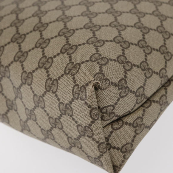 GUCCI GG Supreme Web Sherry Line Tote Bag PVC Beige Gold 39 02 003 Auth 153847