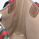 GUCCI GG Supreme Web Sherry Line Tote Bag PVC Beige Gold 39 02 003 Auth 153847-18