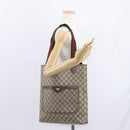 GUCCI GG Supreme Web Sherry Line Tote Bag PVC Beige Gold 39 02 003 Auth 153847-20