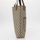 GUCCI GG Supreme Web Sherry Line Tote Bag PVC Beige Gold 39 02 003 Auth 153847-5