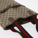 GUCCI GG Supreme Web Sherry Line Tote Bag PVC Beige Gold 39 02 003 Auth 153847-6