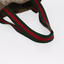 GUCCI GG Supreme Web Sherry Line Tote Bag PVC Beige Gold 39 02 003 Auth 153847-7