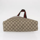 GUCCI GG Supreme Web Sherry Line Tote Bag PVC Beige Gold 39 02 003 Auth 153847-9
