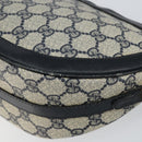 GUCCI GG Supreme Shoulder Bag PVC Navy Gold Auth 153848-12