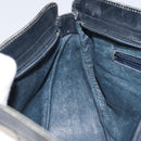 GUCCI GG Supreme Shoulder Bag PVC Navy Gold Auth 153848-19