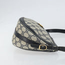 GUCCI GG Supreme Shoulder Bag PVC Navy Gold Auth 153848-4