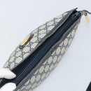 GUCCI GG Supreme Shoulder Bag PVC Navy Gold Auth 153848-6