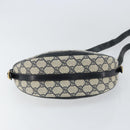 GUCCI GG Supreme Shoulder Bag PVC Navy Gold Auth 153848-9