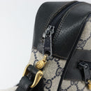 GUCCI GG Supreme Sherry Line Shoulder Bag PVC Navy Gold 001 4071 5 Auth 153849-15