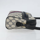 GUCCI GG Supreme Sherry Line Shoulder Bag PVC Navy Gold 001 4071 5 Auth 153849-4