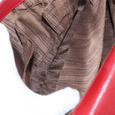 Salvatore Ferragamo Gancini Shoulder Bag Leather Red Gold Auth 153850-22