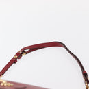 Salvatore Ferragamo Gancini Shoulder Bag Leather Red Gold Auth 153850-8
