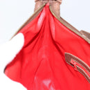 CELINE Circle Shoulder Bag Leather Brown Gold Auth 153852-20