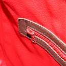 CELINE Circle Shoulder Bag Leather Brown Gold Auth 153852-21