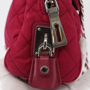 PRADA Chain Shoulder Bag Nylon Pink Silver Auth 153853-14