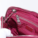 PRADA Chain Shoulder Bag Nylon Pink Silver Auth 153853-23
