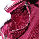 PRADA Chain Shoulder Bag Nylon Pink Silver Auth 153853-24