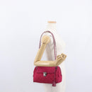 PRADA Chain Shoulder Bag Nylon Pink Silver Auth 153853-26