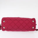 PRADA Chain Shoulder Bag Nylon Pink Silver Auth 153853-9