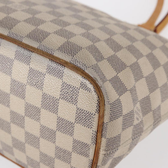 LOUIS VUITTON Damier Azur Saleya PM Tote Bag N51186 LV Auth 153855