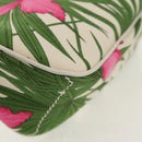 CELINE Accessory Pouch Canvas Green Gold Auth 153858V-10