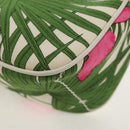 CELINE Accessory Pouch Canvas Green Gold Auth 153858V-13