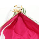 CELINE Accessory Pouch Canvas Green Gold Auth 153858V-18