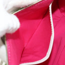 CELINE Accessory Pouch Canvas Green Gold Auth 153858V-19