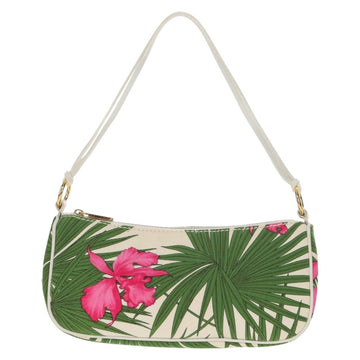 CELINE Accessory Pouch Canvas Green Gold Auth 153858V - 0