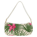 CELINE Accessory Pouch Canvas Green Gold Auth 153858V-3