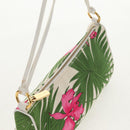 CELINE Accessory Pouch Canvas Green Gold Auth 153858V-6