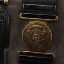 GUCCI Histeria Handtas Suède Zwart Goud 186235 Auth 153859-17