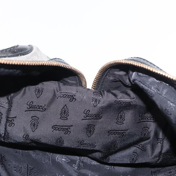 GUCCI Histeria Handtas Suède Zwart Goud 186235 Auth 153859