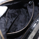 GUCCI Histeria Hand Bag Suede Black Gold 186235 Auth 153859-22