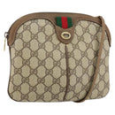 GUCCI GG Supreme Web Sherry Line Bag PVC Beige Gold 904 02 047 Auth 153861-1