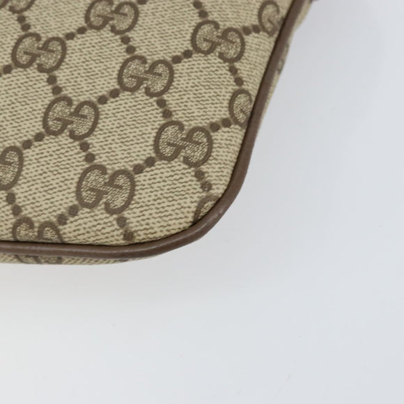 GUCCI GG Supreme Web Sherry Line Bag PVC Beige Gold 904 02 047 Auth 153861