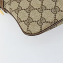 GUCCI GG Supreme Web Sherry Line Bag PVC Beige Gold 904 02 047 Auth 153861-11