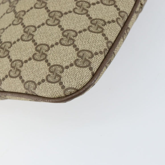 GUCCI GG Supreme Web Sherry Line Bag PVC Beige Gold 904 02 047 Auth 153861
