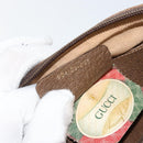 GUCCI GG Supreme Web Sherry Line Bag PVC Beige Gold 904 02 047 Auth 153861-21