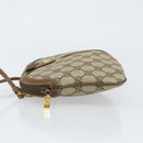 GUCCI GG Supreme Web Sherry Line Bag PVC Beige Gold 904 02 047 Auth 153861-5