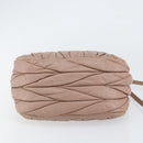 Miu Miu Matelasse Hand Bag Leather 2way Pink Gold Auth 153862-5